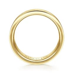 New Gabriel & Co. Noah - 14K Yellow Gold 6mm - Men's Wedding Band in Satin Finish