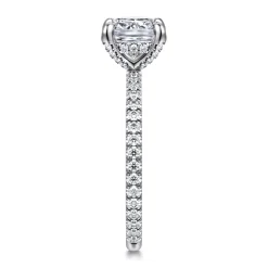 Discount Gabriel & Co. Noa - 14K White Gold Cushion Cut Diamond Engagement Ring