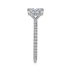 Discount Gabriel & Co. Noa - 14K White Gold Oval Diamond Engagement Ring