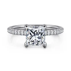 Online Gabriel & Co. Noa - 14K White Gold Princess Cut Diamond Engagement Ring