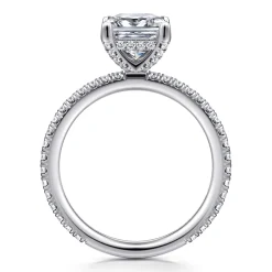Online Gabriel & Co. Noa - 14K White Gold Princess Cut Diamond Engagement Ring