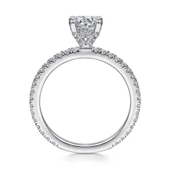 Clearance Gabriel & Co. Noa - 14K White Gold Round Diamond Engagement Ring