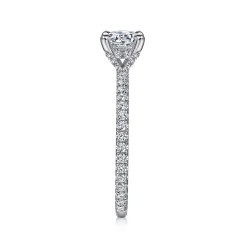Clearance Gabriel & Co. Noa - 14K White Gold Round Diamond Engagement Ring