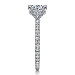 Best Gabriel & Co. Noa - 14K White Gold Round Diamond Engagement Ring
