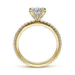Sale Gabriel & Co. Noa - 14K Yellow Gold Oval Diamond Engagement Ring