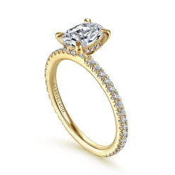 Sale Gabriel & Co. Noa - 14K Yellow Gold Oval Diamond Engagement Ring