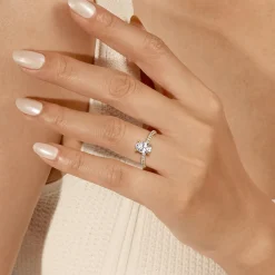 Sale Gabriel & Co. Noa - 14K Yellow Gold Oval Diamond Engagement Ring