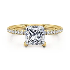 Outlet Gabriel & Co. Noa - 14K Yellow Gold Princess Cut Diamond Engagement Ring