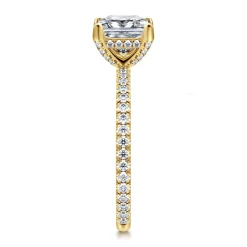 Outlet Gabriel & Co. Noa - 14K Yellow Gold Princess Cut Diamond Engagement Ring