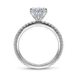 Hot Gabriel & Co. Noa - Platinum Oval Diamond Engagement Ring
