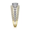 Discount Gabriel & Co. Noble - 14K White-Yellow Gold Round Split Shank Diamond Engagement Ring