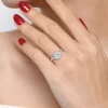 Sale Gabriel & Co. Nola - 14K White Gold Round Lotus Diamond Engagement Ring
