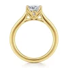 Hot Gabriel & Co. Nola - 14K Yellow Gold Cushion Cut Lotus Diamond Engagement Ring