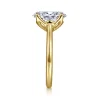 Discount Gabriel & Co. Nola - 14K Yellow Gold Oval Lotus Diamond Engagement Ring