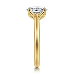 Gabriel & Co. Nola - 14K Yellow Gold Oval Lotus Diamond Engagement Ring