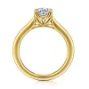 Hot Gabriel & Co. Nola - 14K Yellow Gold Round Lotus Diamond Engagement Ring