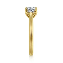Hot Gabriel & Co. Nola - 14K Yellow Gold Round Lotus Diamond Engagement Ring