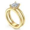 Clearance Gabriel & Co. Oksana - 14K Yellow Gold Split Shank Emerald Cut Diamond Engagement Ring