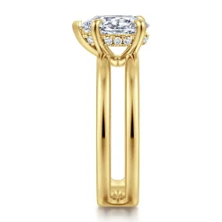 Hot Gabriel & Co. Oksana - 14K Yellow Gold Split Shank Pear Shape Diamond Engagement Ring