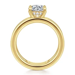 Gabriel & Co. Oksana - 14K Yellow Gold Split Shank Round Diamond Engagement Ring