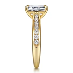 Clearance Gabriel & Co. Olya - 14K Yellow Gold Emerald Cut Diamond Engagement Ring