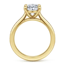 Online Gabriel & Co. Olya - 14K Yellow Gold Oval Channel Set Cathedral Diamond Engagement Ring