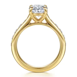 New Gabriel & Co. Olya - 14K Yellow Gold Oval Diamond Engagement Ring