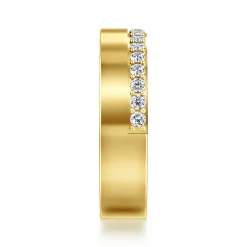 Outlet Gabriel & Co. Ophelienne - 14K Yellow Gold 5mm Diamond Anniversary Cigar Band - 0.35 ct