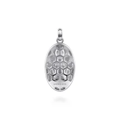New Gabriel & Co. Oval 925 Sterling Silver Virgin Mary Pendant