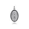 Online Gabriel & Co. Oval 925 Sterling Silver Virgin Mary Pendant with Black Spinel Frame