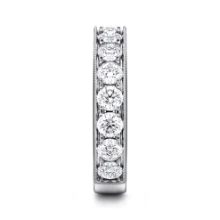 Sale Gabriel & Co. Padua - 14K White Gold Micro Pave Set Diamond Anniversary Band - 2 ct