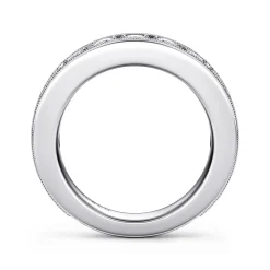 Sale Gabriel & Co. Padua - 14K White Gold Micro Pave Set Diamond Anniversary Band - 2 ct