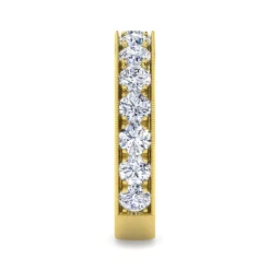Hot Gabriel & Co. Padua - 14K Yellow Gold Micro Pave Set Diamond Anniversary Band - 2 ct
