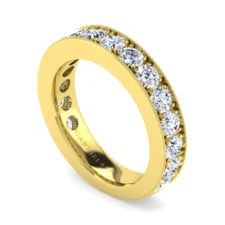 Online Gabriel & Co. Padua - 14K Yellow Gold Micro Pave Set Diamond Anniversary Band - 1.75 ct