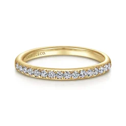 Gabriel & Co. Panama - 14K Yellow Gold Round 16 Stone Diamond Wedding Band - 0.25 ct