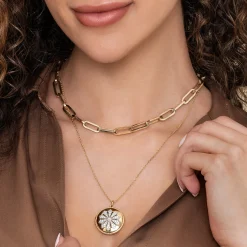 Clearance Gabriel & Co. Paperclip Necklace 14K Yellow Gold Link Chain 17inch