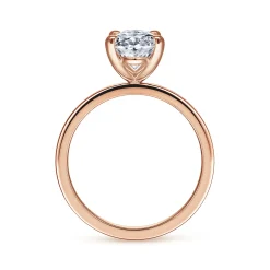 Gabriel & Co. Paula - 14K Rose Gold Oval Diamond Engagement Ring