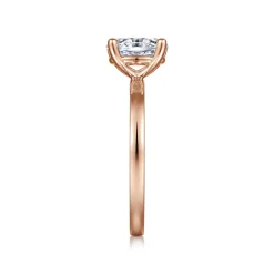 Gabriel & Co. Paula - 14K Rose Gold Oval Diamond Engagement Ring