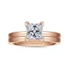 New Gabriel & Co. Paula - 14K Rose Gold Princess Cut Diamond Engagement Ring