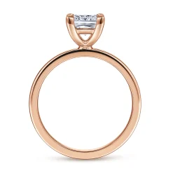 New Gabriel & Co. Paula - 14K Rose Gold Princess Cut Diamond Engagement Ring