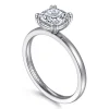 Discount Gabriel & Co. Paula - 14K White Gold Cushion Cut Diamond Engagement Ring