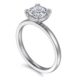 Discount Gabriel & Co. Paula - 14K White Gold Cushion Cut Diamond Engagement Ring