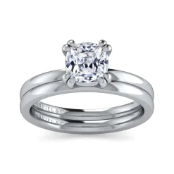 Discount Gabriel & Co. Paula - 14K White Gold Cushion Cut Diamond Engagement Ring