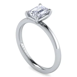 Clearance Gabriel & Co. Paula - 14K White Gold Emerald Cut Diamond Engagement Ring
