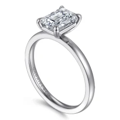 Online Gabriel & Co. Paula - 14K White Gold Emerald Cut Diamond Diamond Engagement Ring