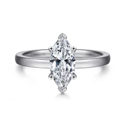 Discount Gabriel & Co. Paula - 14K White Gold Marquise Shape Diamond Engagement Ring
