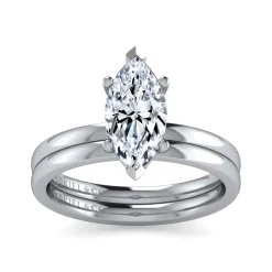 Clearance Gabriel & Co. Paula - 14K White Gold Marquise Shape Diamond Engagement Ring
