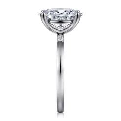 Discount Gabriel & Co. Paula - 14K White Gold Oval Diamond Engagement Ring