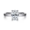 Discount Gabriel & Co. Paula - 14K White Gold Oval Diamond Engagement Ring