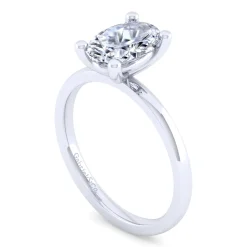 Discount Gabriel & Co. Paula - 14K White Gold Oval Diamond Engagement Ring